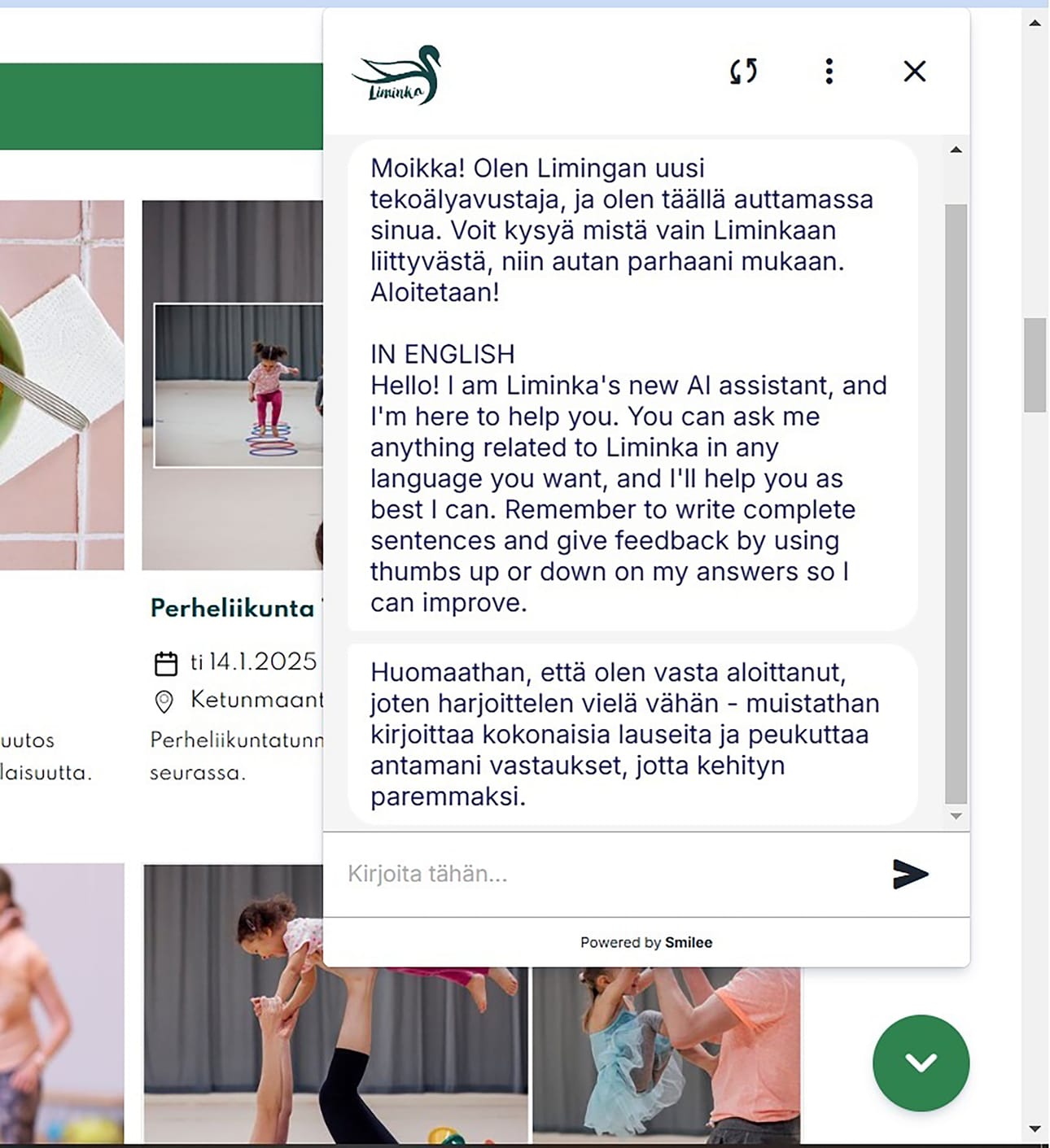 Limingan kunnan verkkosivuilta löytyy uusi apuri.