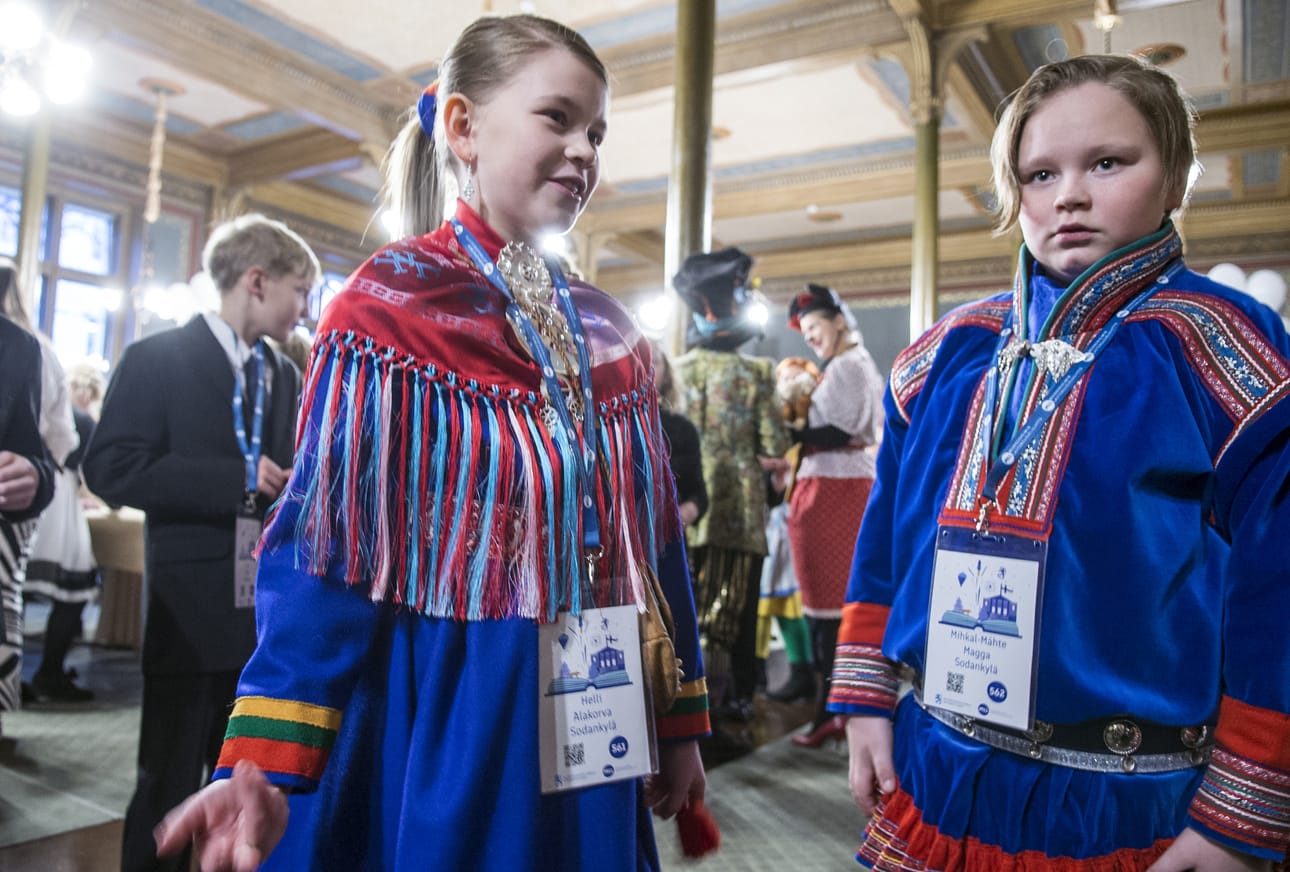 Sodankylästä juhlaan olivat saaneet kutsun Mihkal ja Helli.