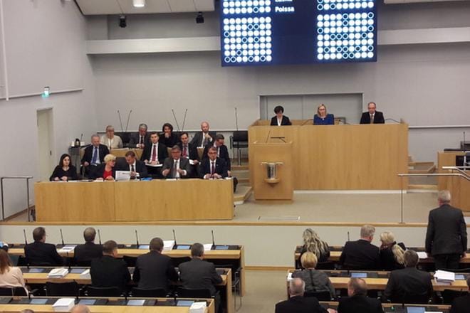 Eduskunnan kyselytunti alkoi iltapäivällä. Kuva: Jaana Mattila