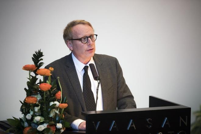 Kehitysjohtaja Markus Nordberg Euroopan hiukkasfysiikan tutkimuskeskuksen Cernin Ideasquare-yksiköstä toivoo vaasalaisia yhteistyökumppaniksi. KUVA: JARNO PELLINEN