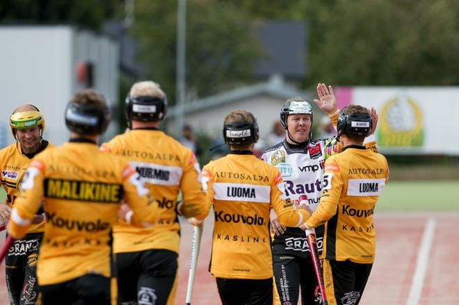 Juha Korhonen sivalsi runkosarjan päätöskamppailussa Seinäjoen JymyJusseja vastaan kunnarin ja kuusi tavallista juoksua. Kuva: Jaakko Elenius