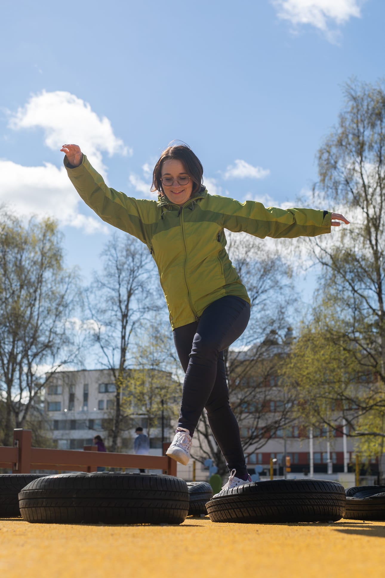 Änkkäripuisto on yksi kaupungin parhaista paikoista. "RolloVappu on syntynyt vuonna 2013: silloin, kun puisto oli vasta valmistunut" muistelee Heidi. Kuva: Anni Tapio.