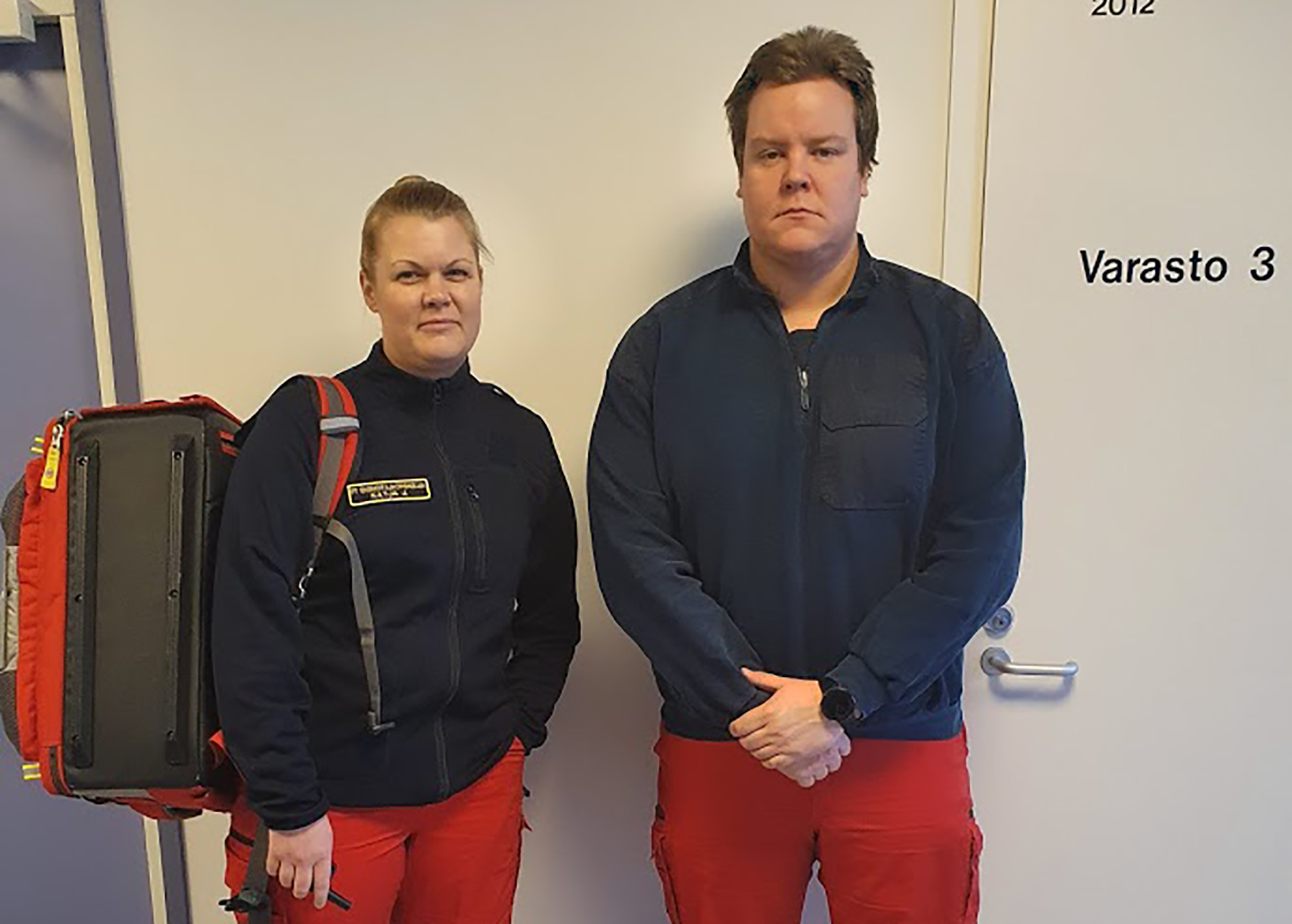 Katja Jaatinen ja opettajansa Juha Pyykkönen.