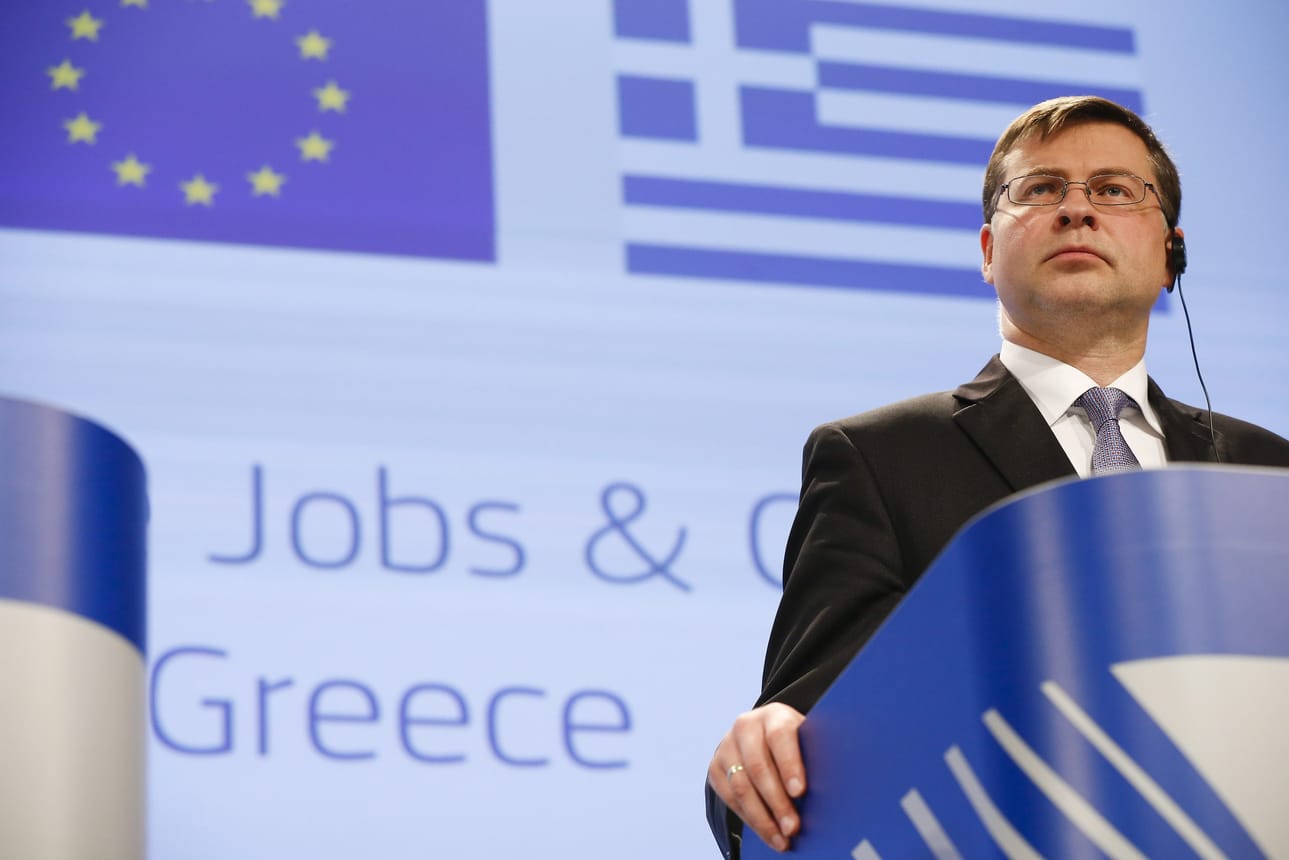 EU-komission varapuheenjohtaja Valdis Dombrovskis.