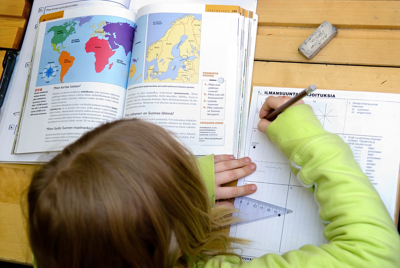 Käylän koulussa on 23 oppilasta. Arkistokuva.
