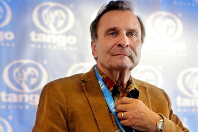 Erittäin mielelläni lähdin Seinäjoelle, tangolaulaja Reijo Taipale totesi Tangomarkkinoiden tiedotustilaisuudessa vuonna 2011. Illalla hän otti vastaan Tango Finlandian. Arkistokuva: Heikki Hakanen