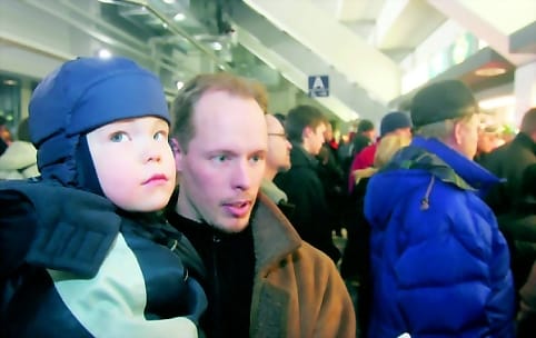 Tyytyväisiä. Miika ja Marko Kurvinen.