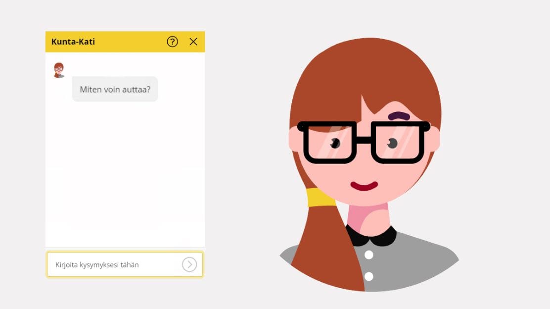 Kuusamon kaupunki on ottanut 2.7. käyttöönsä chatbotin, jota testataan terveyspalveluiden ja matkailun sivuilla. Kuvakaappaus Kuusamon kaupungin verkkosivuilta.