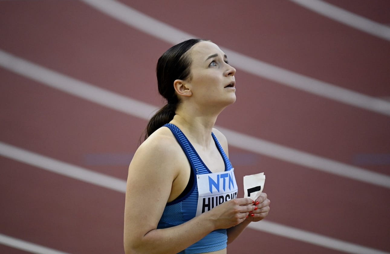 Reetta Hurske juoksi 100 metrin aitajuoksun välierissä ajan 13,05 ja oli erässään 7:s. LEHTIKUVA / Antti Aimo-Koivisto