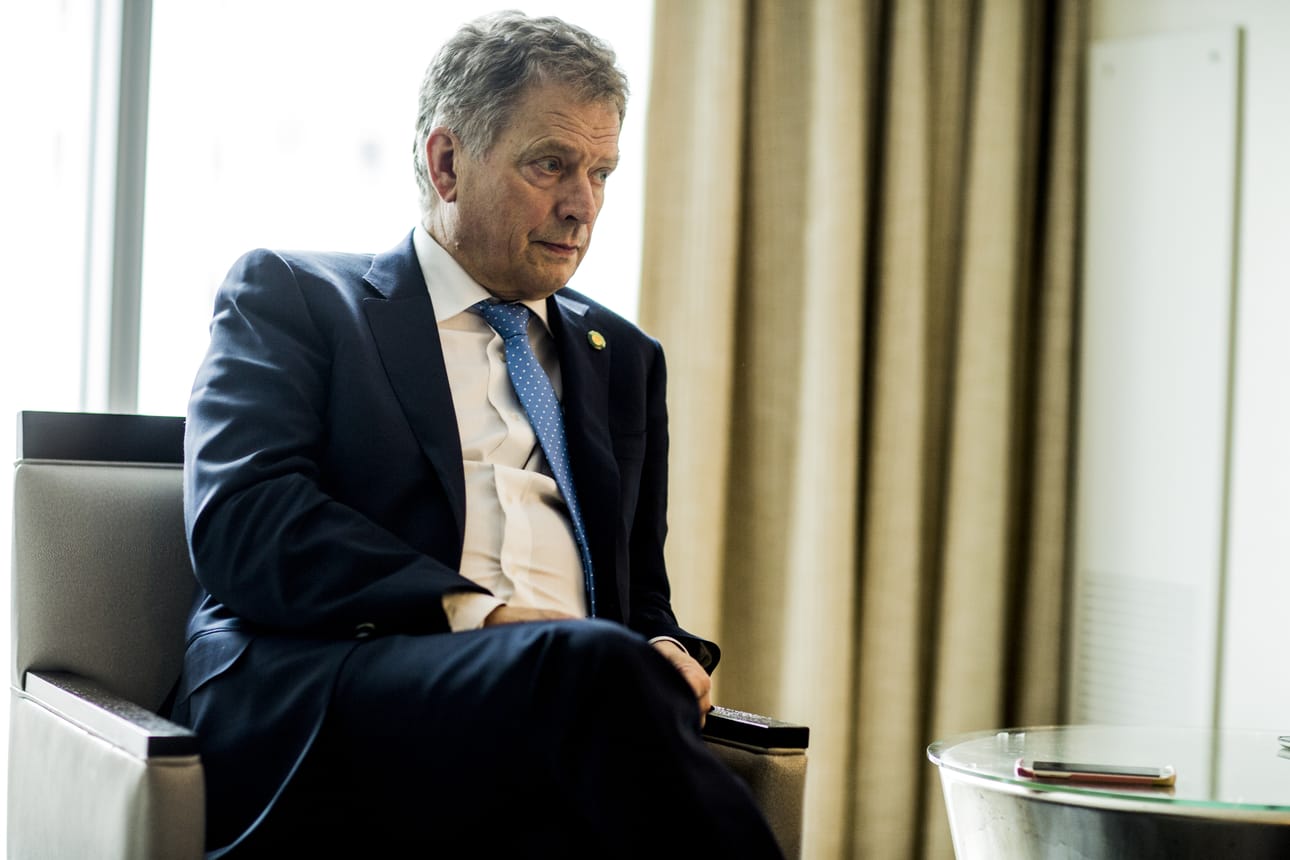Sauli Niinistö puhui Suomen turvallisuuspolitiikasta Suurlähettiläspäivillä.