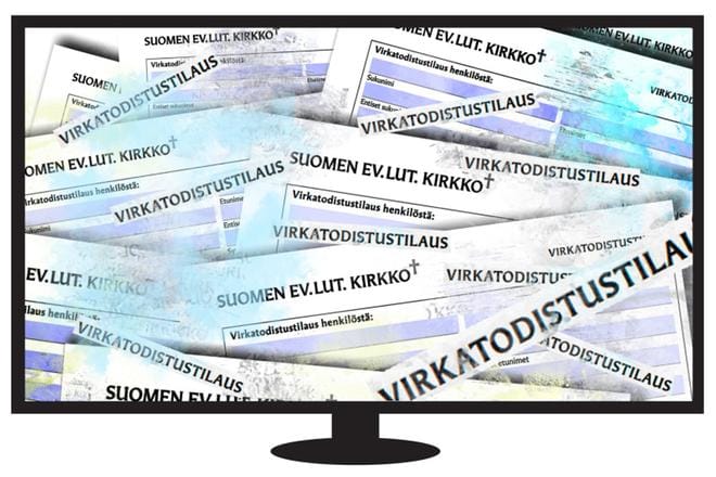 Sukuselvitystilaukset ovat yhä ruuhkautuneita Lapuan hiippakunnan aluekeskusrekisterissä kuten monen muunkin hiippakunnan rekisterissä. Viime toukokuussa Lapuan hiippakunnan aluekeskusrekisterissä toimitusaika oli 9 viikkoa, nyt se on venähtänyt 12 viikkoon. KUVITUS: JANI KAUNISTO