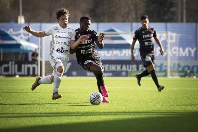 Seinäjoen Jalkapallokerho jäi niukasti FC Lahden jalkoihin Lahdessa pelatussa Jalkapalloliigan ottelussa. KUVAT: MIRJA HUSSAIN