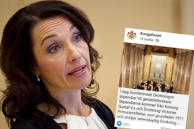 Professori Miia Kivipelto vastaanotti stipendin Bååtin palatsissa viime viikolla. ARKISTOKUVA: HEIKKI HAKANEN JA KUVAKAAPPAUS FACEBOOKISTA.