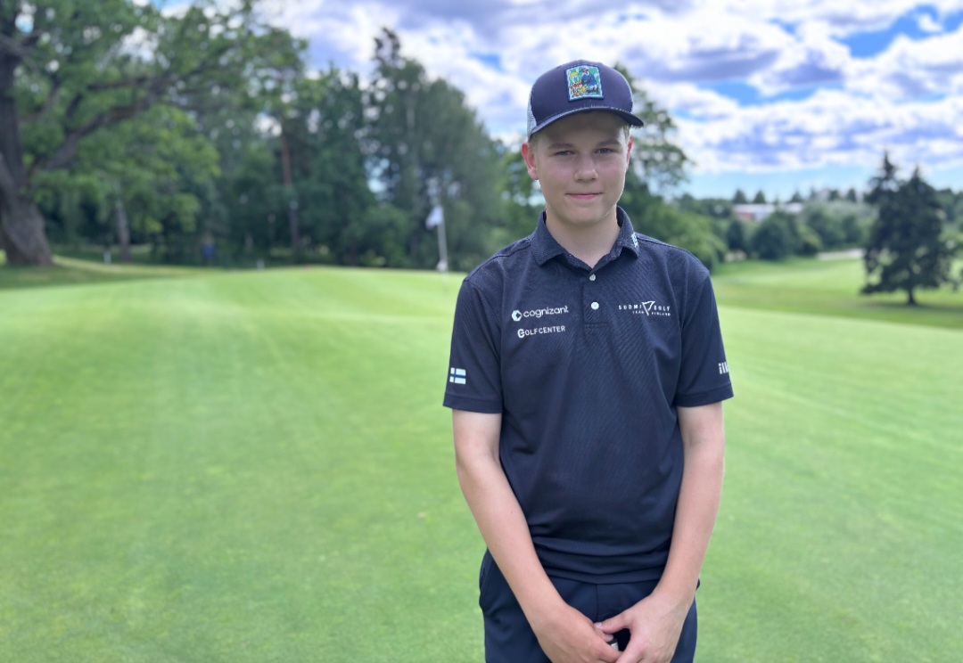 Virpiniemi Golf Clubin Eeli Krankka tyylitteli ylivoimaiseksi mestariksi alle 14-vuotiaiden SM-lyöntipelissä