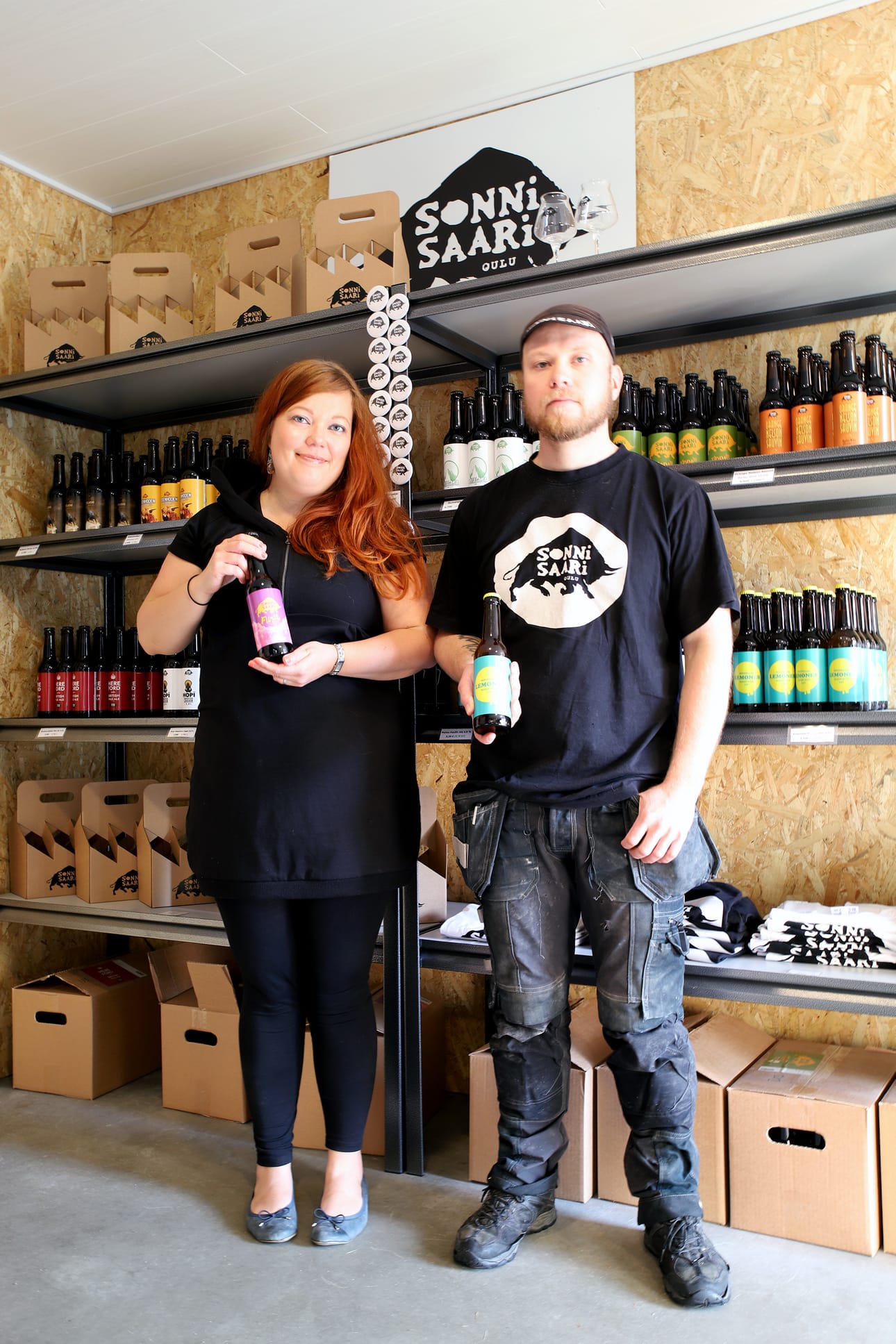 Sonnisaari panimon Outi ja Timo Kanniainen.