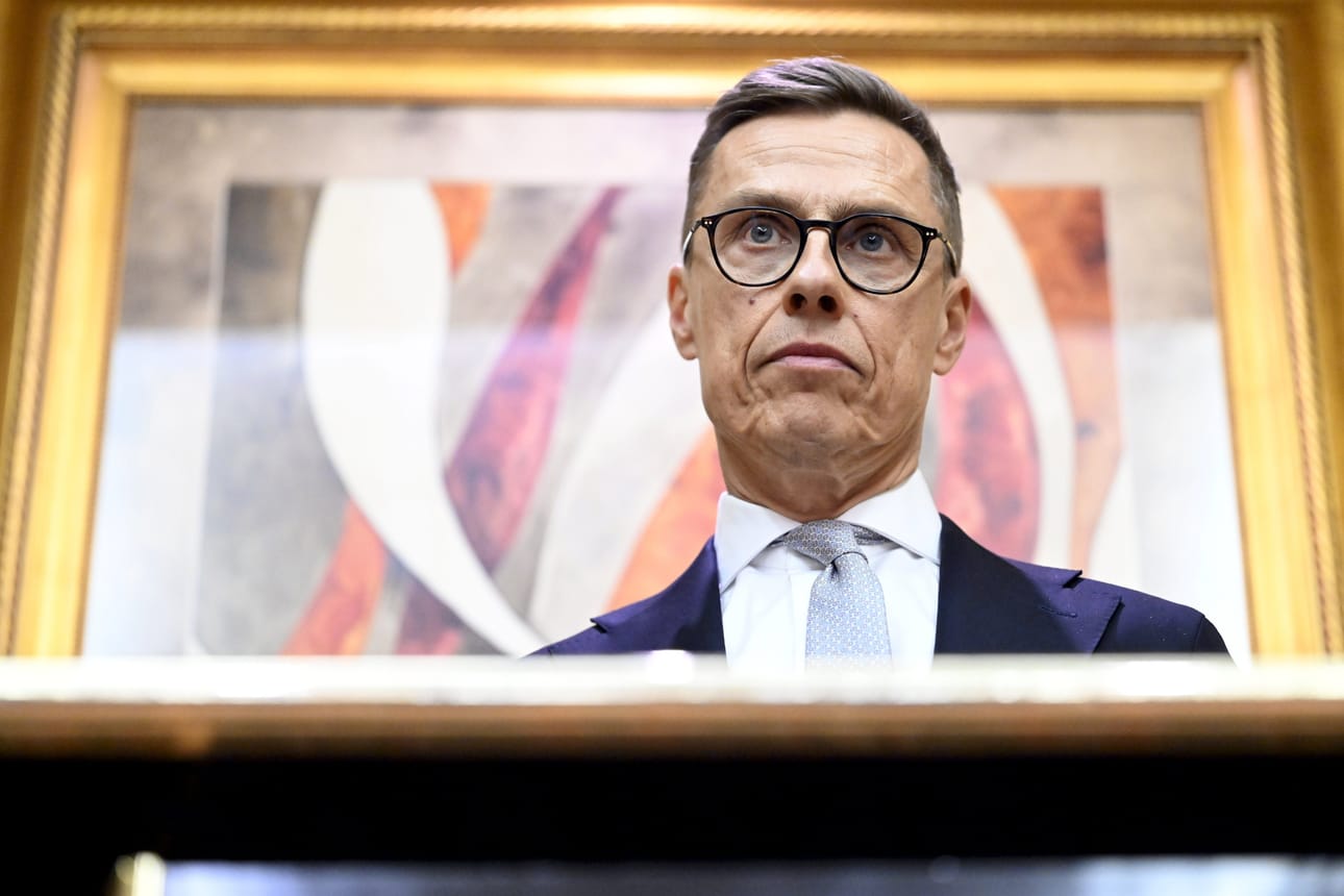 Presidentti Alexander Stubb piti tiedotustilaisuuden Kiovassa Ukrainan sodan vuosipäivänä.