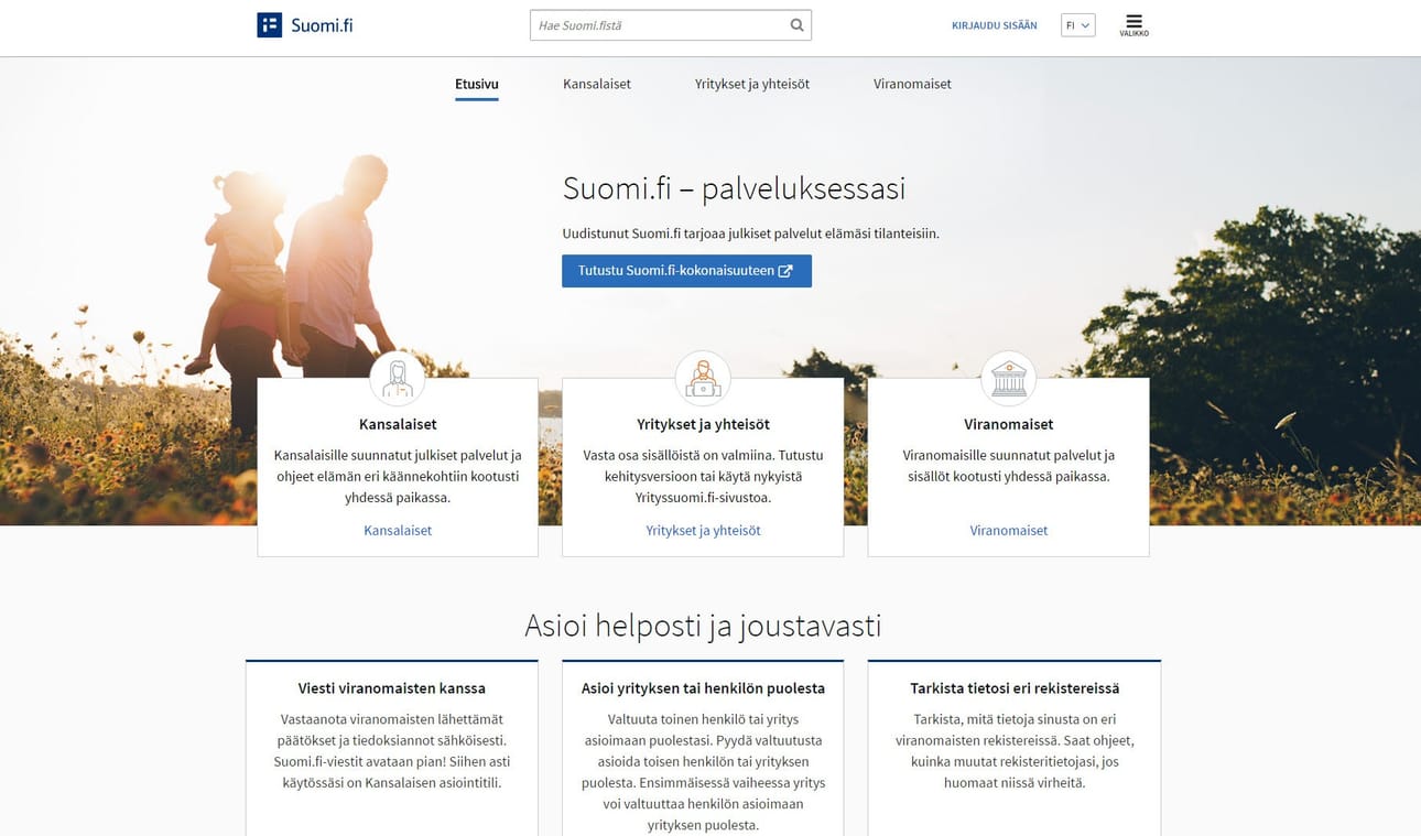 Valtion verkkopalvelu toimii yhden luukun periaatteella, samaan tapaan kuin netin hakukoneet.