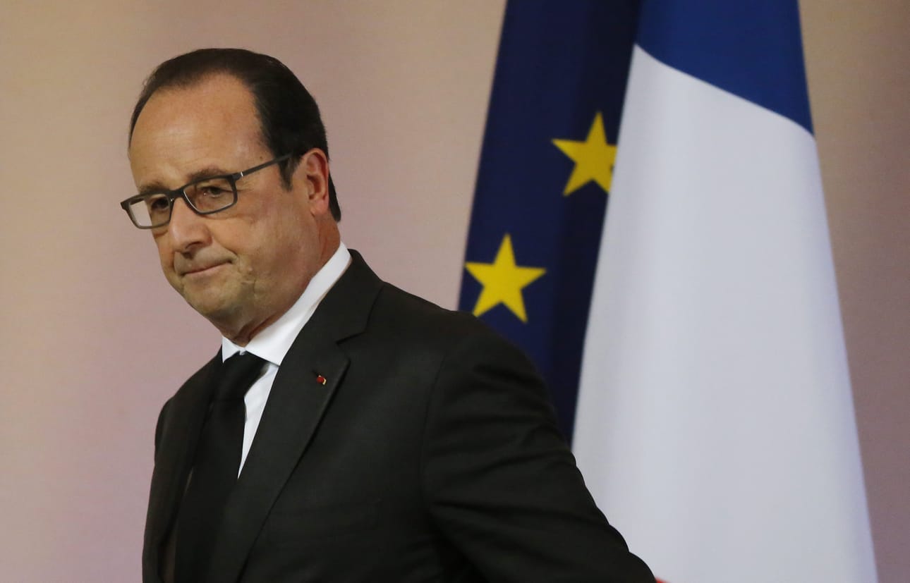 Ranskan presidentti Francois Hollande puhui terroriuhkan olemassaolosta radiohaastattelussa. Arkistokuva.