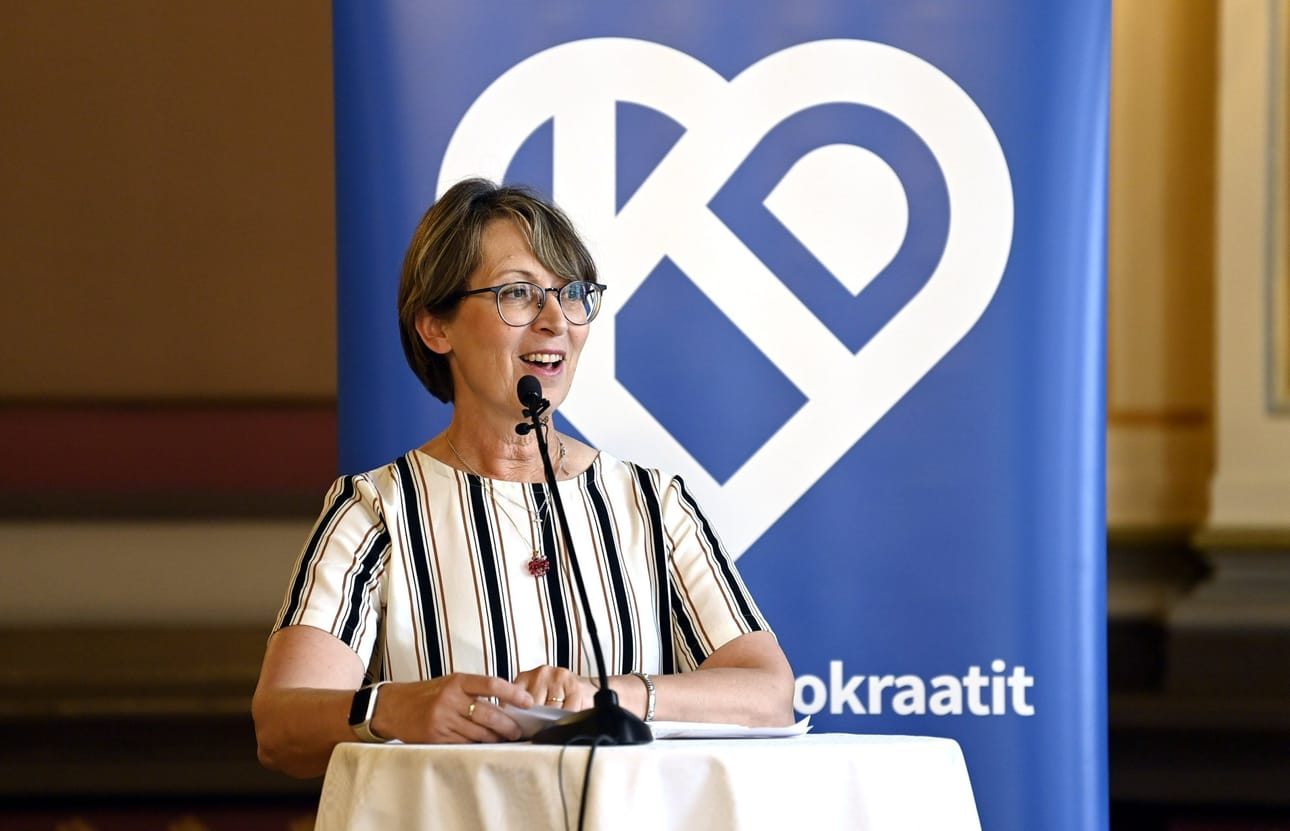 Nykyinen puheenjohtaja Sari Essayah on ainoa ehdokas puheenjohtajaksi. LEHTIKUVA / EEVA-MARIA BROTHERUS