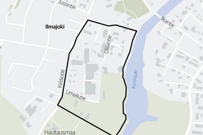 Koulukeskuksen alue. Grafiikka: Jani Kaunisto