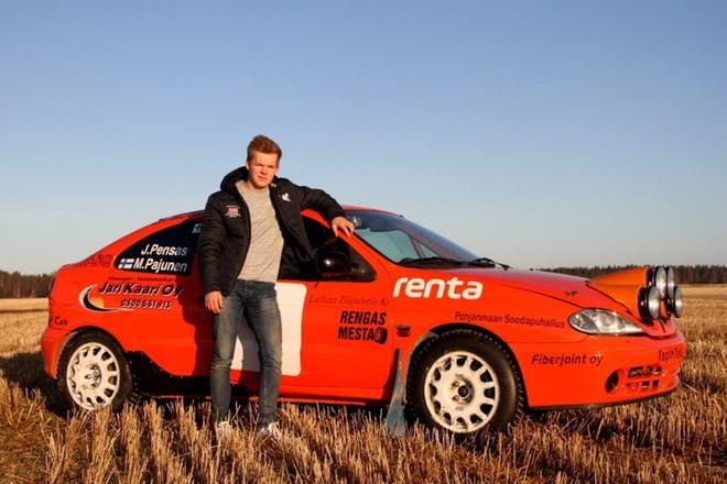 Laihian Jere Pensas aloittaa nuorten luokan mestaruuden puolustamisen Kuopion SM-rallisprintissä. Kuva: JiiVee Korpela