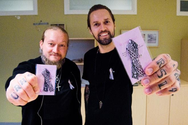 Jarno "Jarppi" Leppälä ja Hannu-Pekka "HP" Parviainen kuuluvat Duudsoneihin. Ryhmän jäsenistä ainoastaan he asuvat edelleen Suomessa. KUVA: Emil Bobyrev