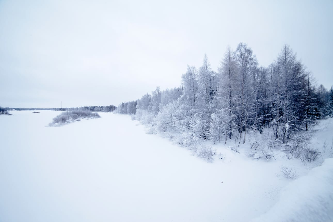 Iijoen keskijuoksun talvimaisemaa. Arkistokuva.