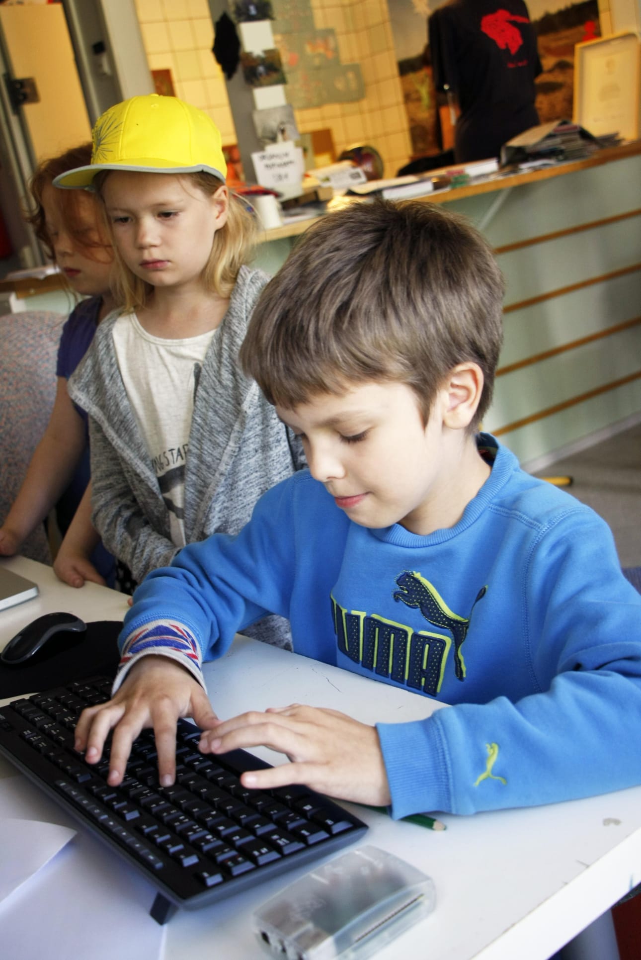 Kerttu Sipilä (8) ja Onni Eronen (8) ovat HaiArtin Labin vakiokävijöitä.