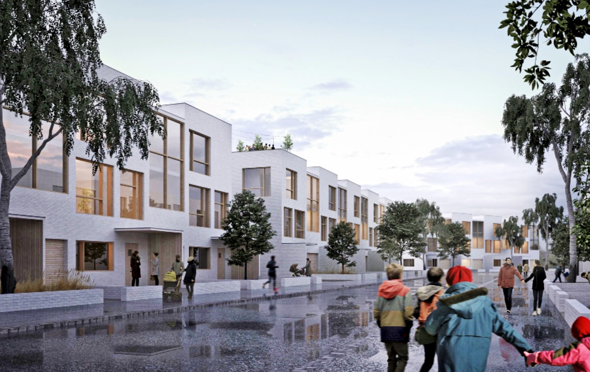 Oulun asuntomessuilla cityrakentamisen kulmakivenä ovat townhouset eli toisiinsa kytketyt asunnot.