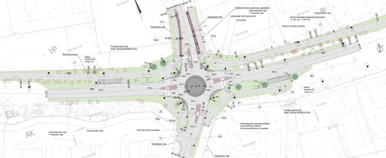 Kempeleentien uudella kiertoliittymällä tavoitellaan sujuvampaa liikennettä.