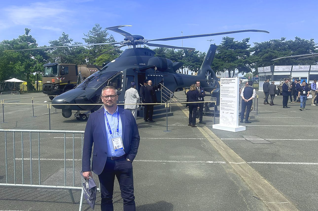 DDUN-hankkeen projektipäällikkö Niko Suokko osallistui Pariisissa kesäkuussa järjestetyille Eurosatory 2026 -messuille.