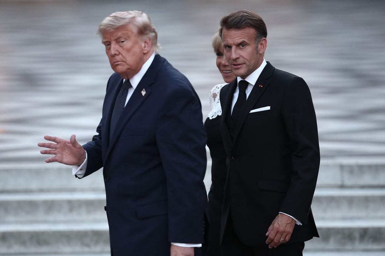 Donald Trump vieraili keskiviikkona Ranskan presidentin Emmanuel Macronin luona.