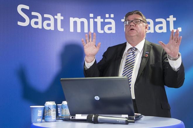 Timo Soini on lanseerannut suomen kieleen useita lentäviä lauseita. Arkistokuva