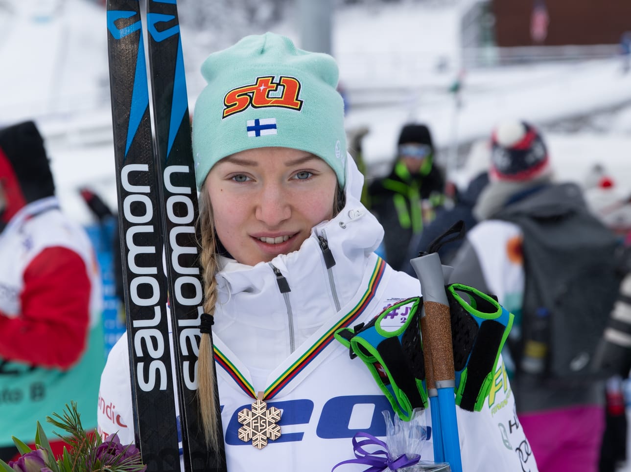 Anita Korva nuorten MM-kisoissa Lahdessa 2019.