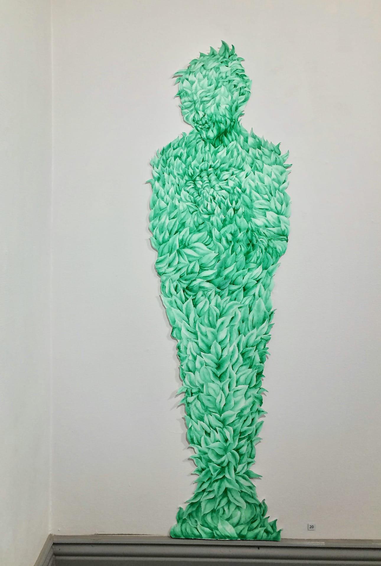 Anni Arffman: Joka tapauksessa otan sinut, 2023, muotoonleikattu akvarelli.