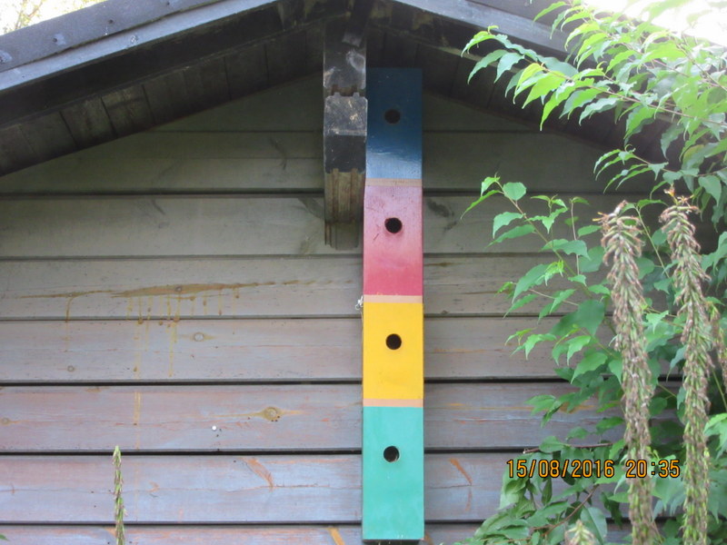 Lintujen kerrostalon ulkokuori.