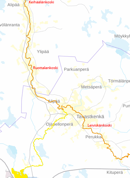 Siikajoen latvaosien kunnostushanketta valmistellaan Hyvölänrannan ja Tavastkengän maisemiin Siikajokeen, Keihäälänkosken ja Leiviskänkosken välille.