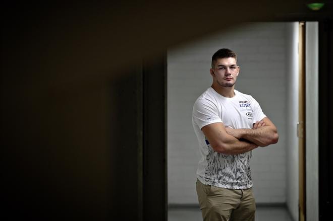 Nuorten sarjoissa loistavasti menestynyt Lahden Ahkeran Arvi Savolainen kamppailee Tokion olympialaisissa kreikkalais-roomalaisen painin sarjassa 97 kg. KUVA: TOMI KOSONEN