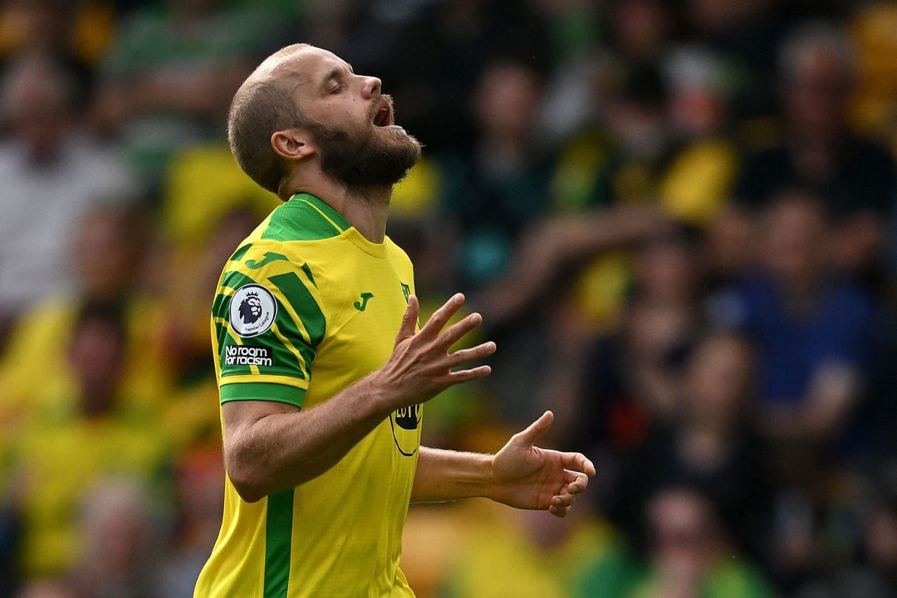 Pukki pelaa viidettä kauttaan Norwichissa, ja viime kauden päätteeksi seura putosi jalkapallon Englannin Valioliigasta. LEHTIKUVA / AFP