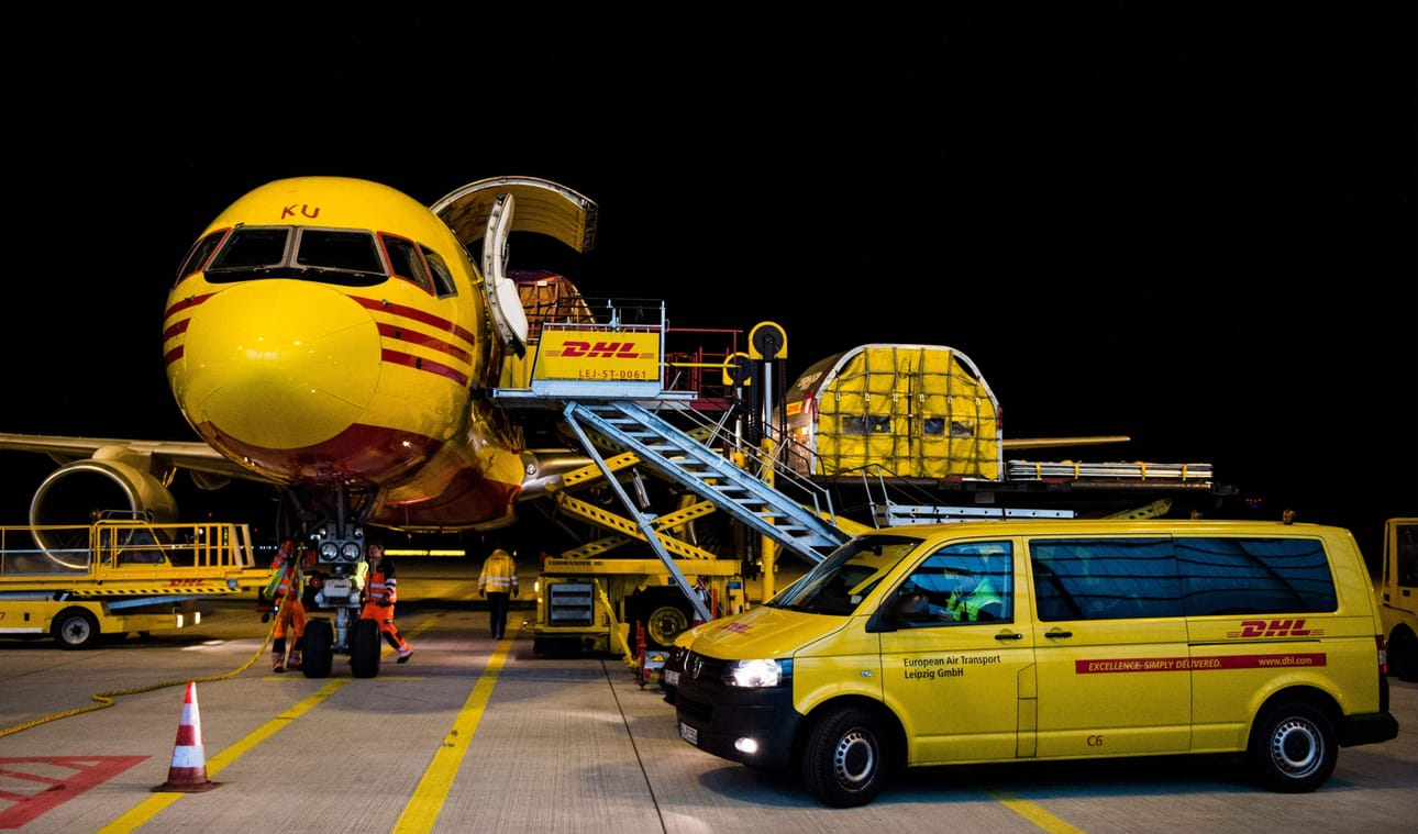 Wall Street Journalin mukaan kuljetusyhtiö DHL:n jakelukeskuksissa Birminghamissa ja Leipzigissa räjähti heinäkuussa. LEHTIKUVA/AFP