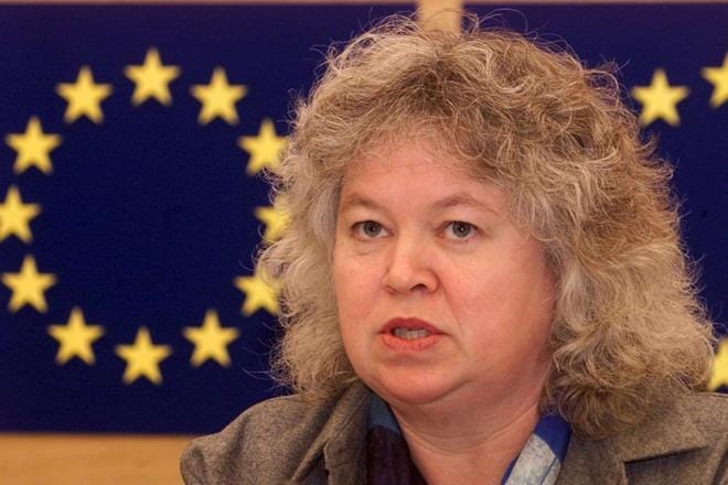 Brittipoliitikko Jean Lambert aloitti euroedustajana vuonna 1999 ja päättää muiden brittimeppien tavoin EU-uransa viimeistään kesäkuun lopussa. Vihreän ryhmän meppi oli kaksi vuotta sitten ehdolla parlamentin puhemieheksi. KUVA: Gerard Cerles/EPA
