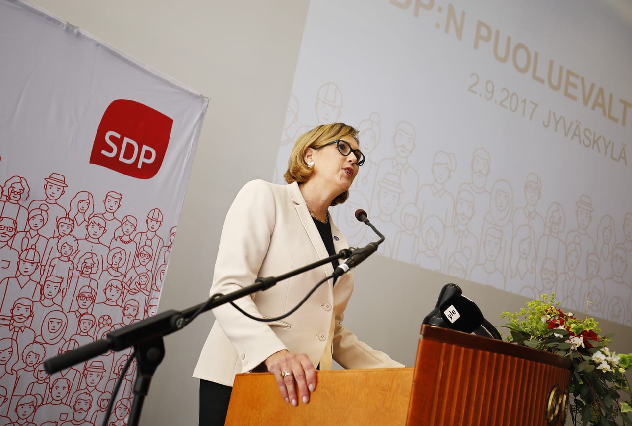 Tuula Haatainen on SDP:n presidenttiehdokas ensi talven presidentinvaaleissa.