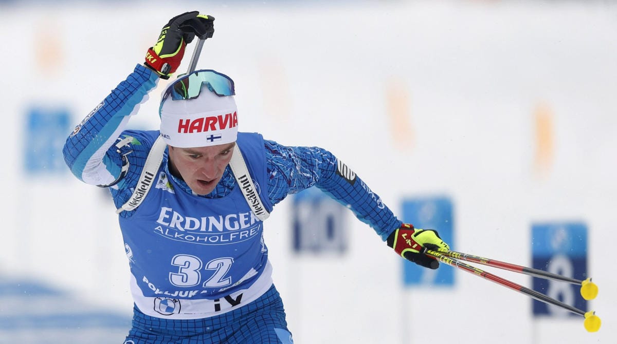 Ampumahiihdossa suurimmat suomalaisodotukset kääntyvät Tero Seppälään, joka on ollut maailmancupissa hienossa vireessä. LEHTIKUVA / PRIMOZ JERONCIC