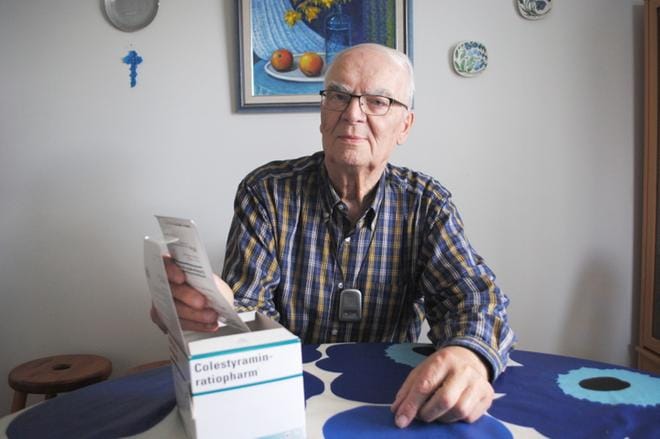 Viljo Takala sai nyt erityisluvalla Questranin korvaavaa lääkettä. Sitä hän on käyttänyt vasta muutaman päivän ajan. KUVA: EEVA-LIISA KULJU
