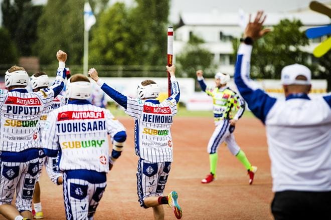 Lännen ja Vimpelin Vedon Perttu Ruuska löi Itää vastaan peräti 2+8 juoksua, toi kolme juoksua sekä keräsi neljätoista kärkilyöntiä viidestätoista yrityksestään. KUVA: KRISTA LUOMA