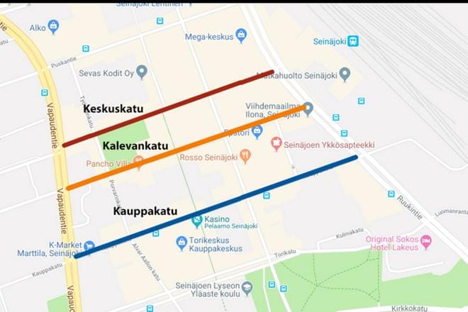 Kuva: Google Maps, muokkaus Sarianne Tekoniemi