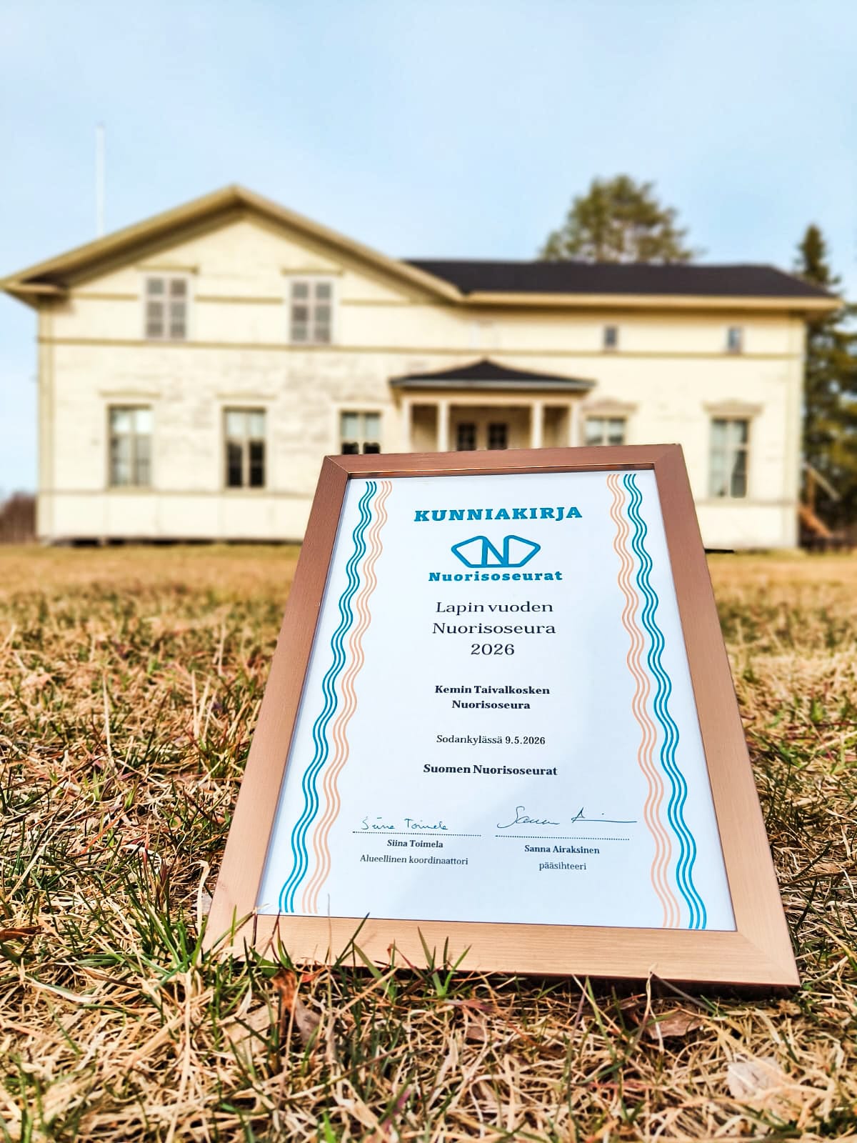 Taivalkosken nuorisoseura palkittiin Lapin vuoden Nuorisoseurana.