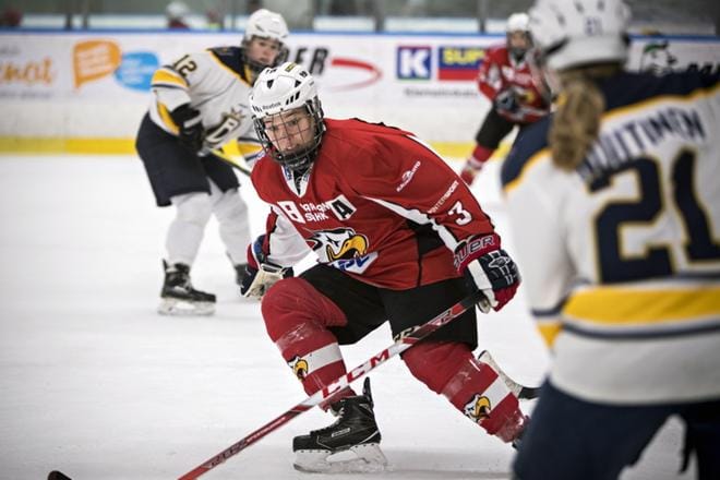 Sportin Susanne Uppgård ei ole vielä osunut maaliin naisten liigassa. KUVA: JARNO PELLINEN