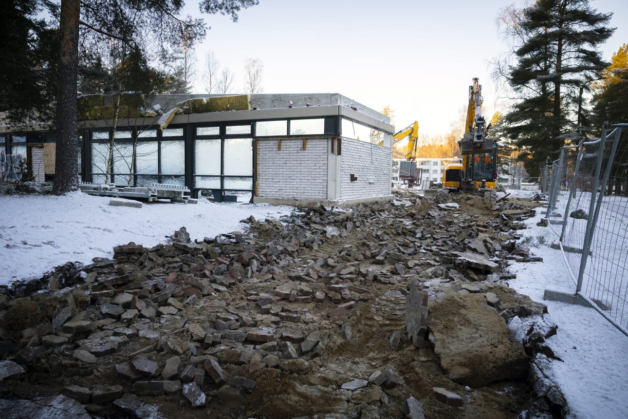 Ristinummen ostoskeskuksen viimeinen rakennus purettiin muutama viikko sitten.